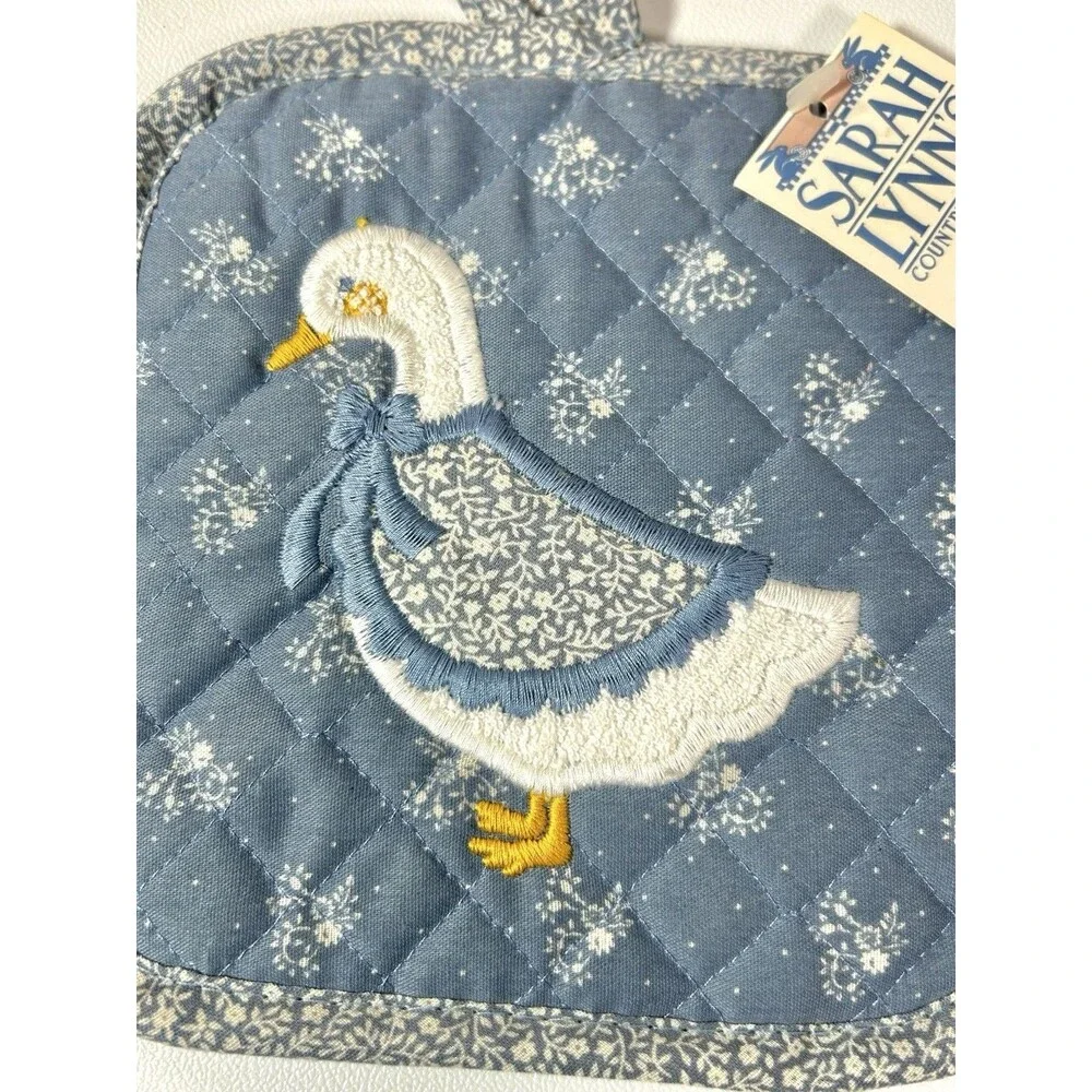 Pot Holders Crochet, Quilted Duck Granny Core Lot of 4 Some Handmade